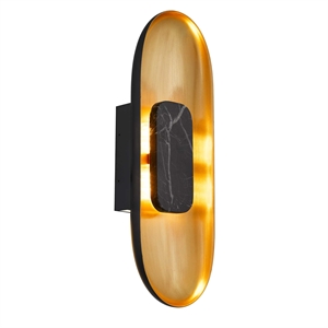 Bowery Hill Modern 20-inch Aluminum LED Outdoor Wall Light in Black