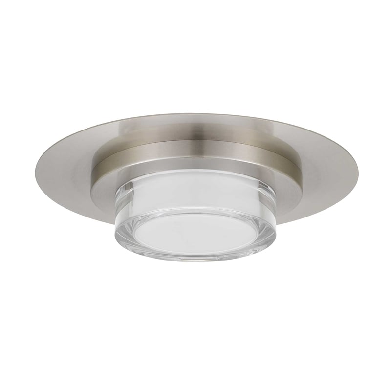 Bowery Hill Modern Round 12-inch Brushed Stainless Steel LED Outdoor Flush Mount