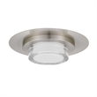 Bowery Hill Modern Round 12-inch Brushed Stainless Steel LED Outdoor Flush Mount