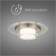 Bowery Hill Modern Round 12-inch Brushed Stainless Steel LED Outdoor Flush Mount