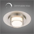 Bowery Hill Modern Round 12-inch Brushed Stainless Steel LED Outdoor Flush Mount