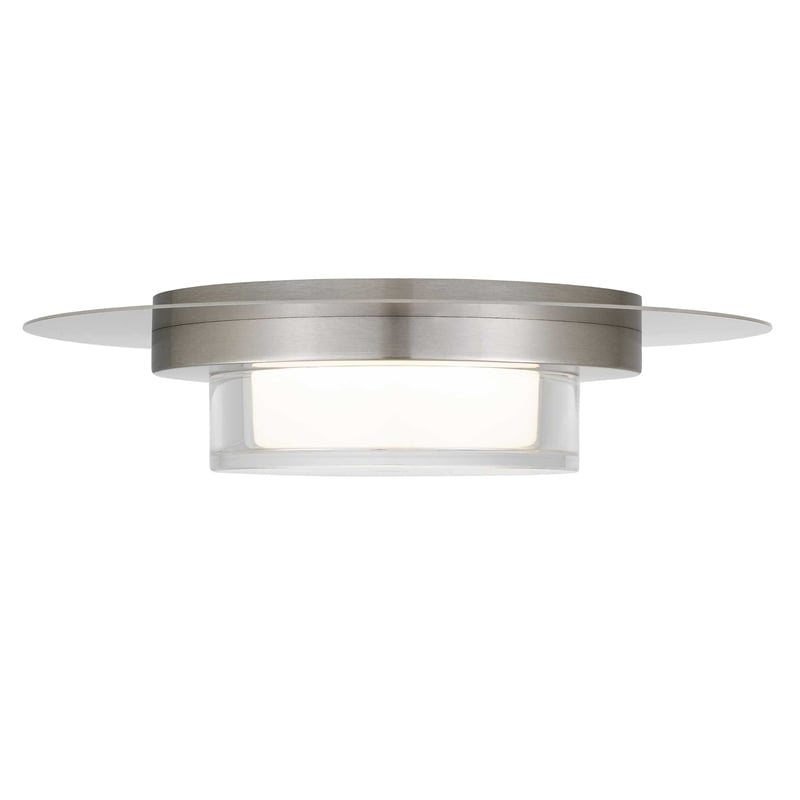 Bowery Hill Modern Round 12-inch Brushed Stainless Steel LED Outdoor Flush Mount