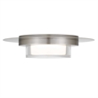 Bowery Hill Modern Round 12-inch Brushed Stainless Steel LED Outdoor Flush Mount