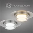 Bowery Hill Modern Round 12-inch Brushed Stainless Steel LED Outdoor Flush Mount