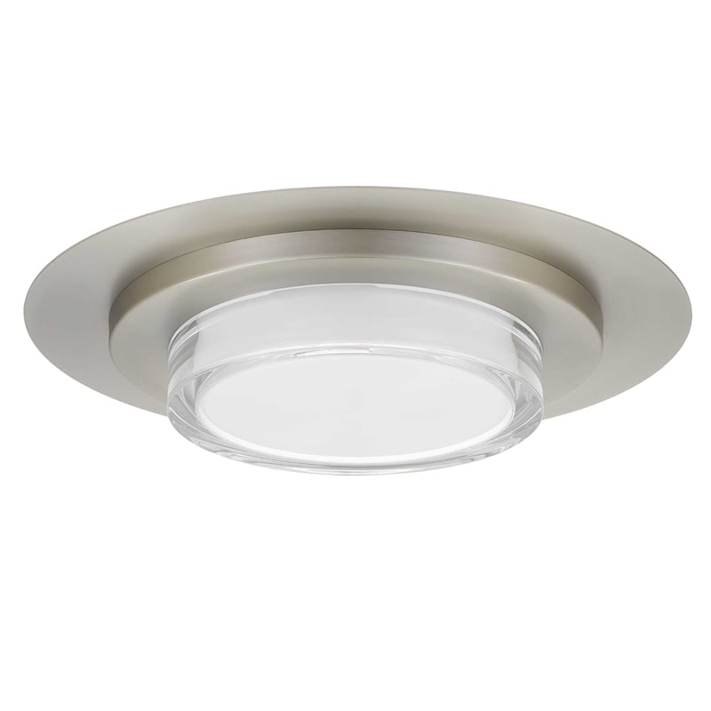 Bowery Hill Modern Round 16-inch Brushed Stainless Steel LED Outdoor Flush Mount