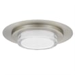 Bowery Hill Modern Round 16-inch Brushed Stainless Steel LED Outdoor Flush Mount