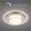 Bowery Hill Modern Round 16-inch Brushed Stainless Steel LED Outdoor Flush Mount