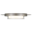 Bowery Hill Modern Round 16-inch Brushed Stainless Steel LED Outdoor Flush Mount