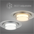 Bowery Hill Modern Round 16-inch Brushed Stainless Steel LED Outdoor Flush Mount