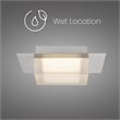 Bowery Hill Modern 8-inch Brushed Stainless Steel LED Outdoor Flush Mount