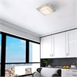 Bowery Hill Modern 8-inch Brushed Stainless Steel LED Outdoor Flush Mount