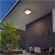 Bowery Hill Modern 8-inch Brushed Stainless Steel LED Outdoor Flush Mount