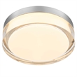 Bowery Hill Modern Stainless Steel 9-inch LED Outdoor Flush Mount in Silver