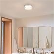 Bowery Hill Modern Stainless Steel 9-inch LED Outdoor Flush Mount in Silver