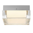 Bowery Hill Modern Stainless Steel 5-inch LED Outdoor Flush Mount in Silver