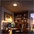 Bowery Hill Modern Stainless Steel 5-inch LED Outdoor Flush Mount in Silver