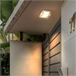 Bowery Hill Modern Stainless Steel 5-inch LED Outdoor Flush Mount in Silver