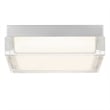 Bowery Hill Modern Stainless Steel 8-inch LED Outdoor Flush Mount in Silver