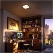 Bowery Hill Modern Stainless Steel 8-inch LED Outdoor Flush Mount in Silver