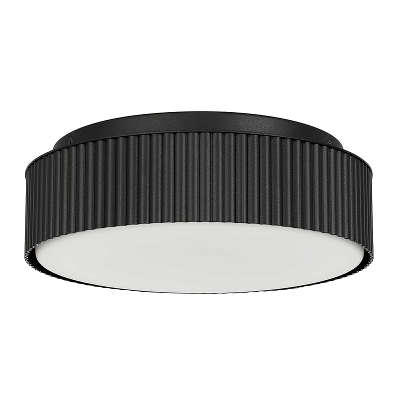 Bowery Hill Modern Aluminum Black 9-inch LED Outdoor Flush Mount