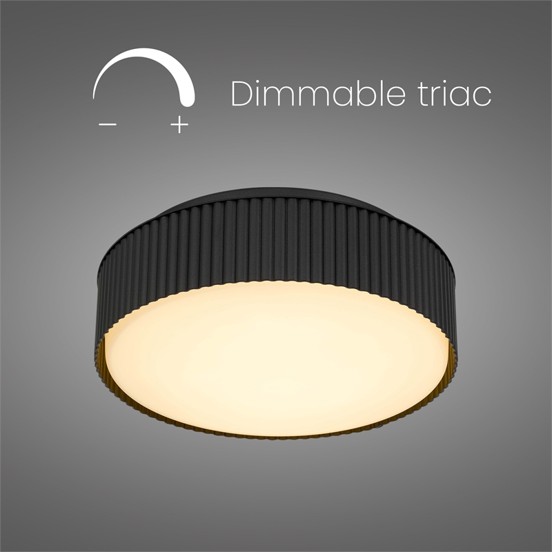 Bowery Hill Modern Aluminum Black 9-inch LED Outdoor Flush Mount