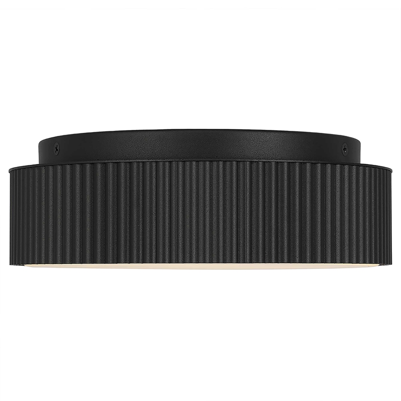 Bowery Hill Modern Aluminum Black 9-inch LED Outdoor Flush Mount