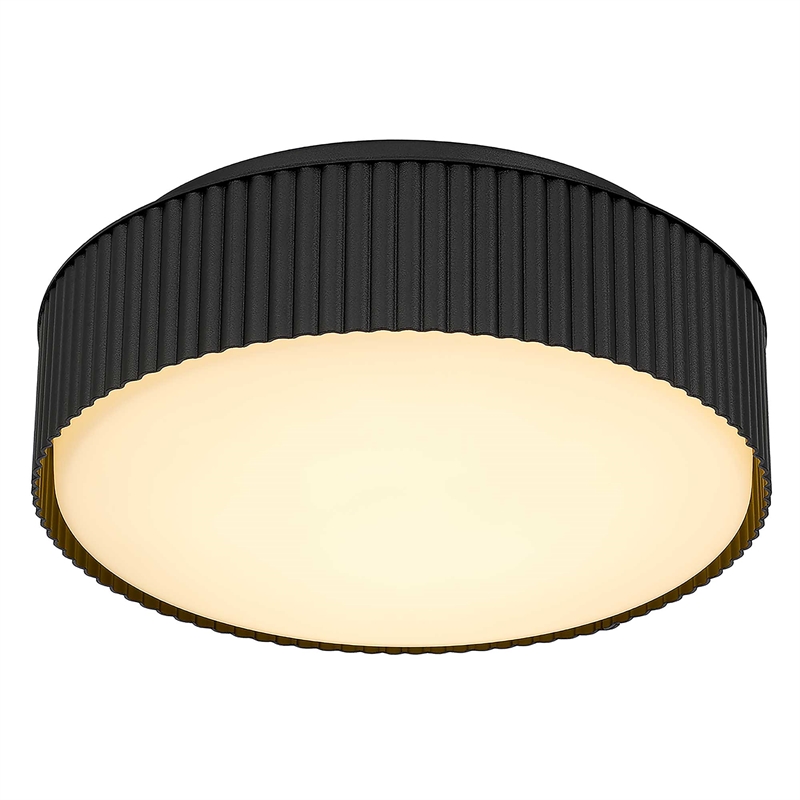Bowery Hill Modern Aluminum Black 9-inch LED Outdoor Flush Mount