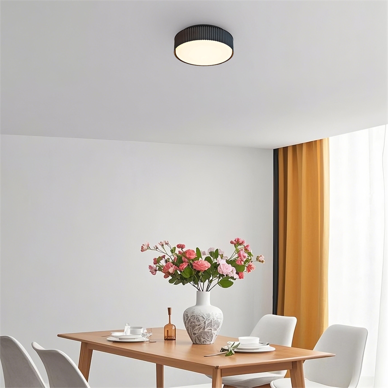 Bowery Hill Modern Aluminum Black 9-inch LED Outdoor Flush Mount