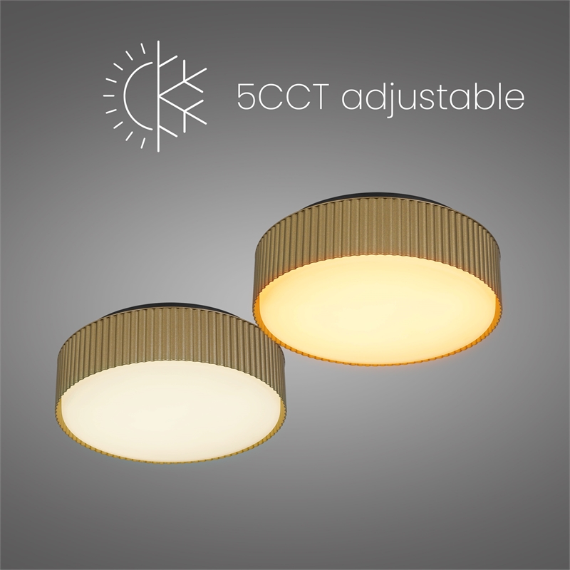 Bowery Hill Modern Aluminum Black 9-inch LED Outdoor Flush Mount