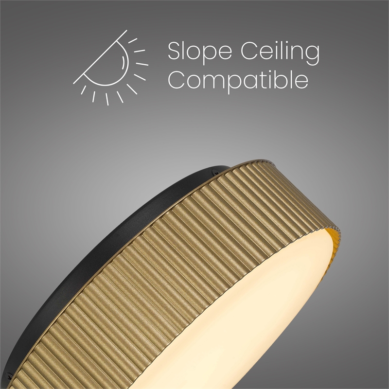 Bowery Hill Modern Aluminum Black 9-inch LED Outdoor Flush Mount