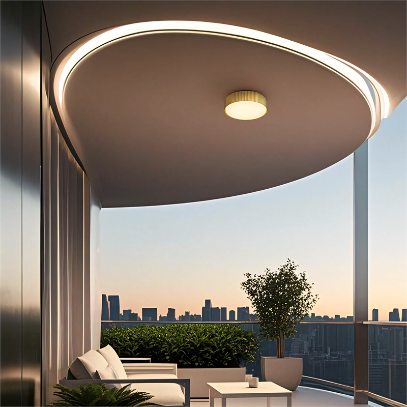 Bowery Hill Modern Aluminum Black 9-inch LED Outdoor Flush Mount