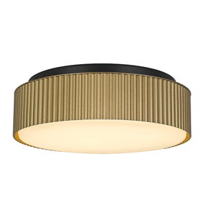 Bowery Hill Modern Aluminum Black 9-inch LED Outdoor Flush Mount