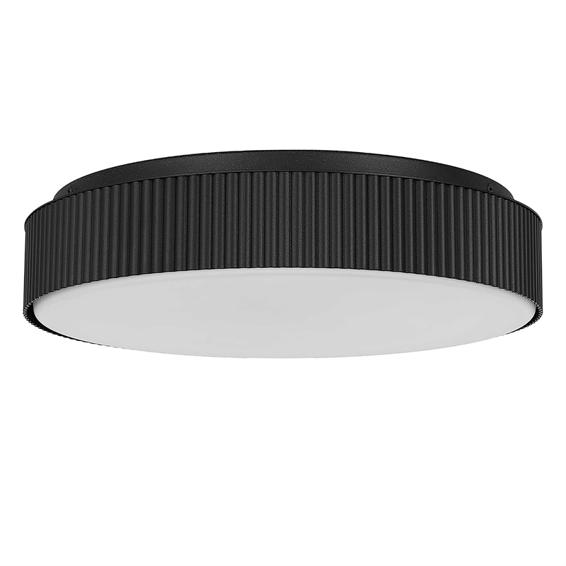 Bowery Hill Modern Aluminum Black 13-inch LED Outdoor Flush Mount