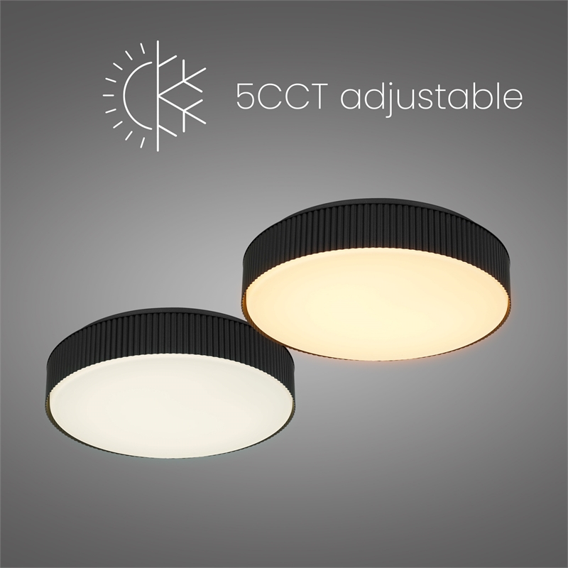 Bowery Hill Modern Aluminum Black 13-inch LED Outdoor Flush Mount