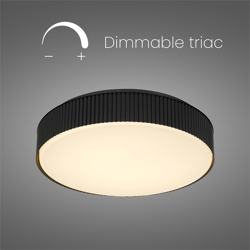 Bowery Hill Modern Aluminum Black 13-inch LED Outdoor Flush Mount