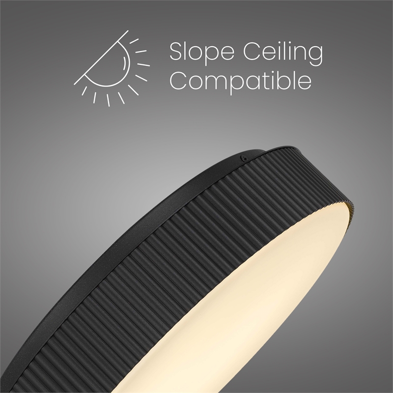 Bowery Hill Modern Aluminum Black 13-inch LED Outdoor Flush Mount