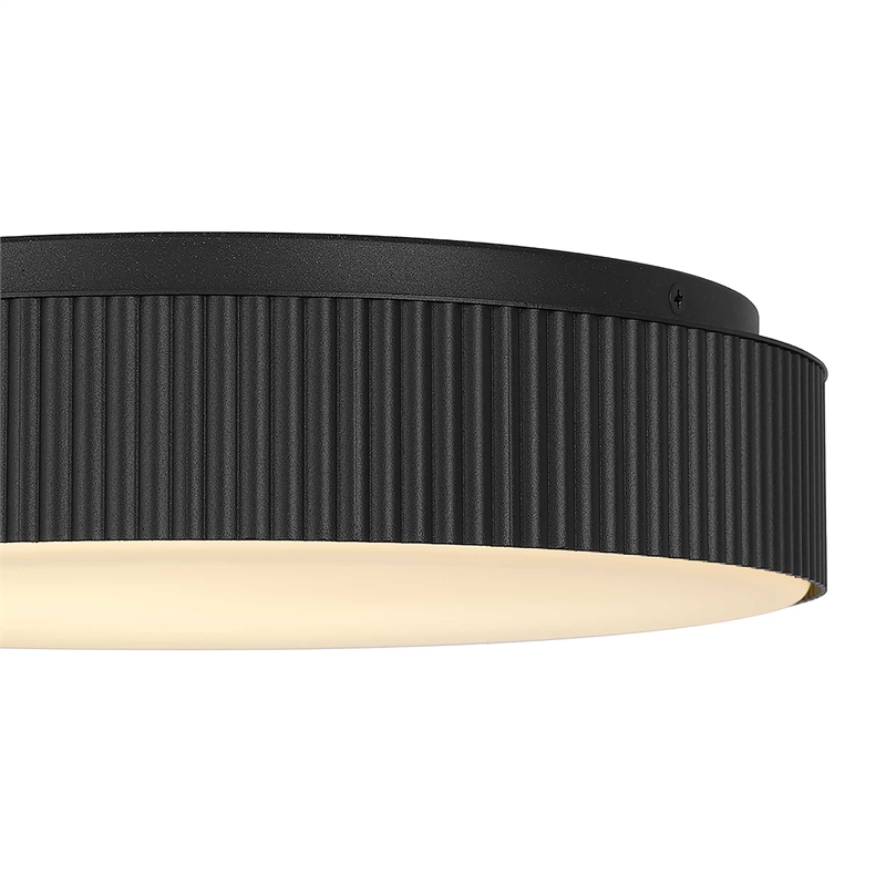 Bowery Hill Modern Aluminum Black 13-inch LED Outdoor Flush Mount