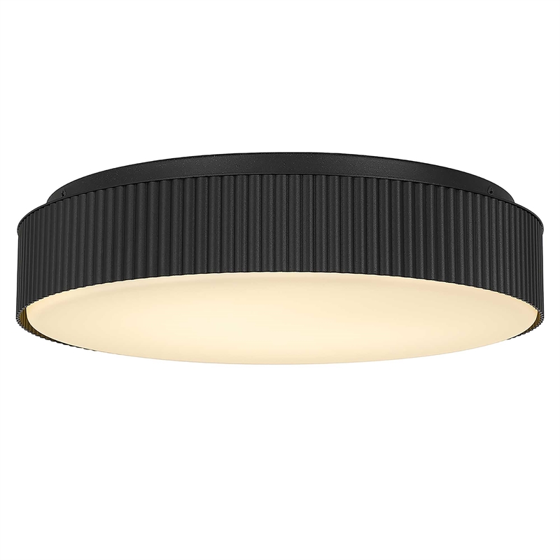 Bowery Hill Modern Aluminum Black 13-inch LED Outdoor Flush Mount