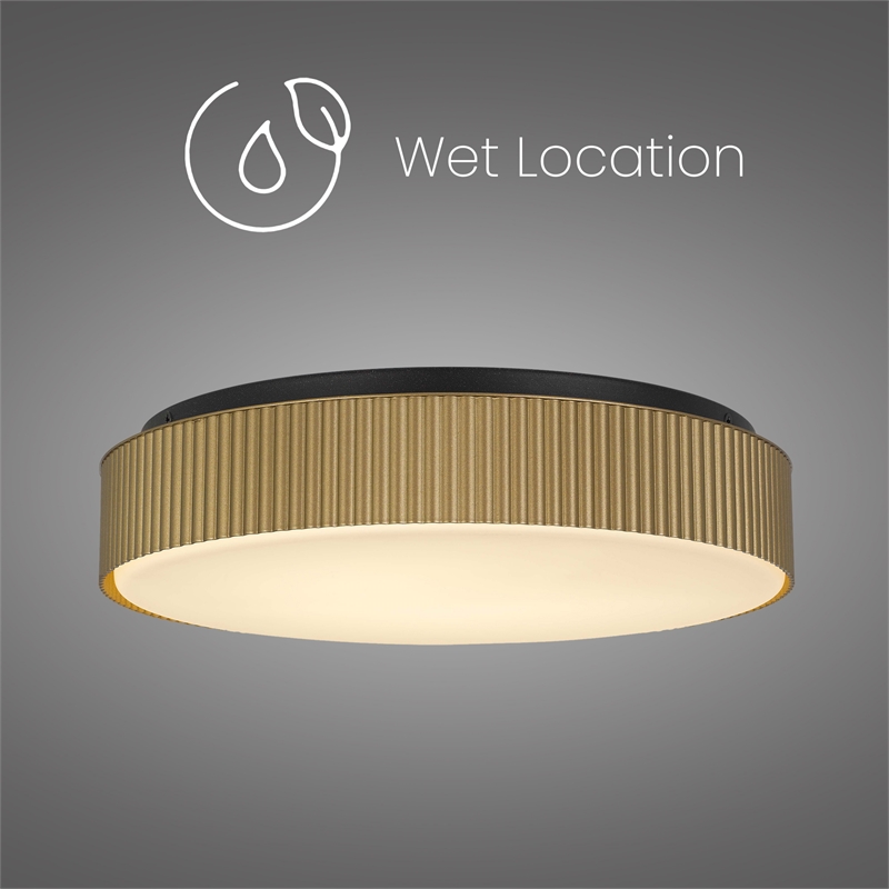 Bowery Hill Modern Aluminum Black 13-inch LED Outdoor Flush Mount