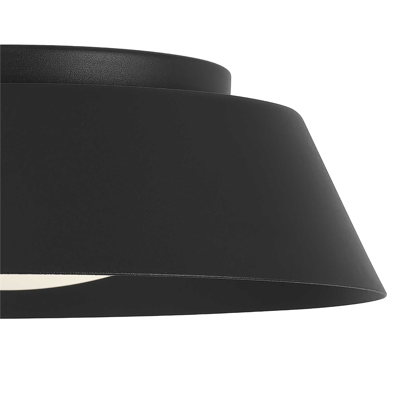 Bowery Hill Modern Aluminum Black 11-inch LED Outdoor Flush Mount