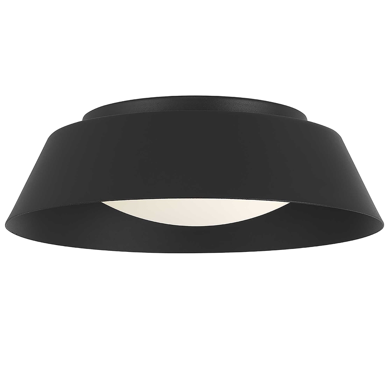 Bowery Hill Modern Aluminum Black 11-inch LED Outdoor Flush Mount
