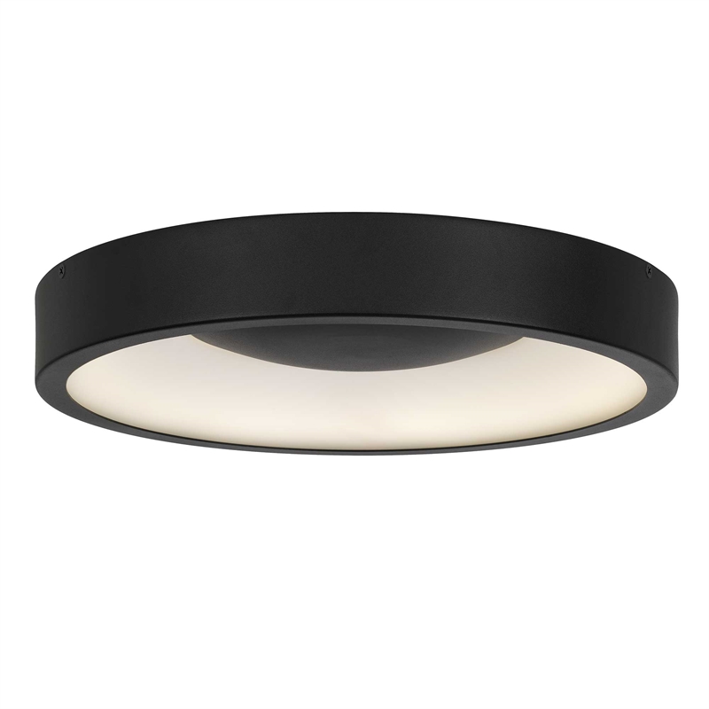 Bowery Hill Modern Aluminum Black 14-inch LED Outdoor Flush Mount