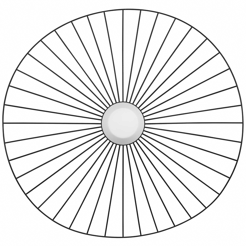 Bowery Hill Modern 44-inch LED Outdoor Steel Pendant in Black