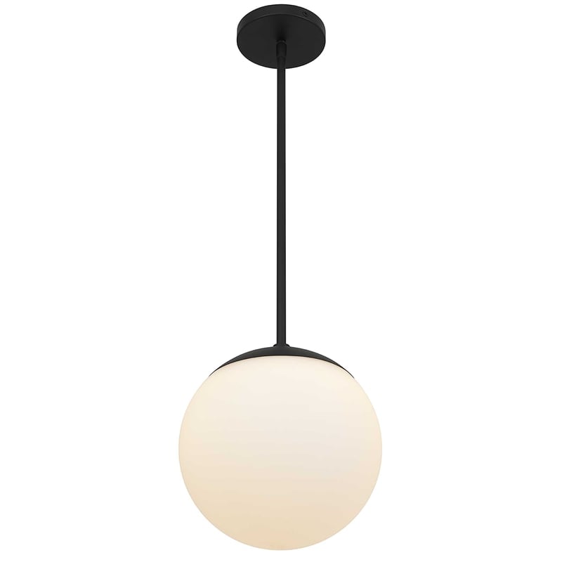 Bowery Hill Modern Aluminum 10-inch LED Outdoor Pendant in Black