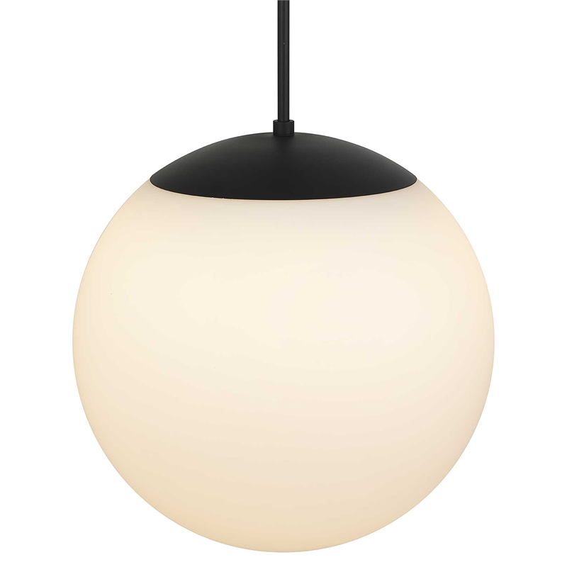 Bowery Hill Modern Aluminum 18-inch LED Outdoor Pendant in Black
