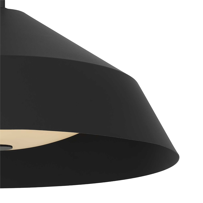 Bowery Hill Modern Aluminum 22-inch LED Outdoor Pendant in Black