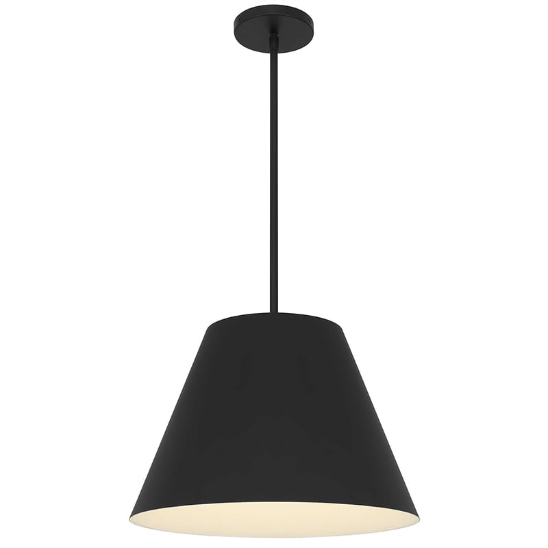 Bowery Hill Modern Aluminum 16-inch LED Outdoor Pendant in Black