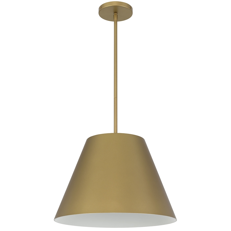 Bowery Hill Modern Aluminum 16-inch LED Outdoor Pendant in Brass