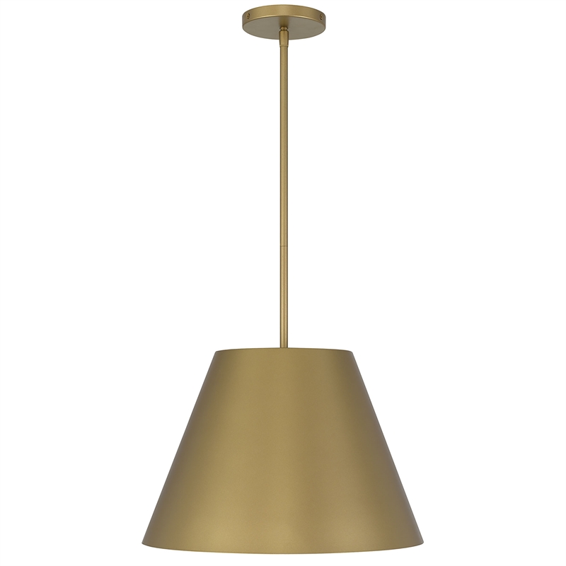 Bowery Hill Modern Aluminum 16-inch LED Outdoor Pendant in Brass