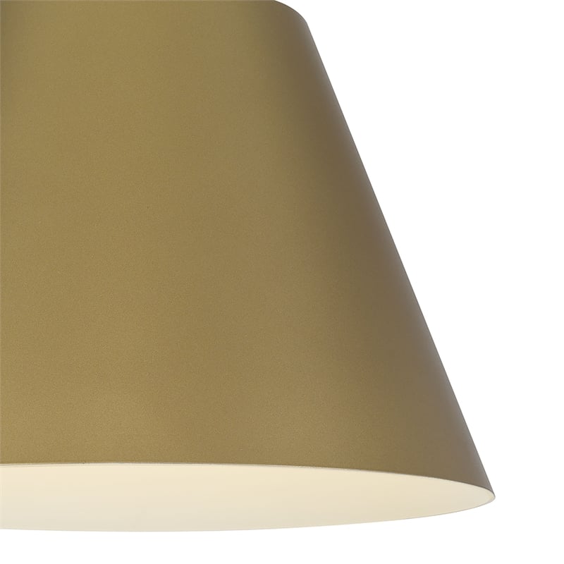 Bowery Hill Modern Aluminum 16-inch LED Outdoor Pendant in Brass